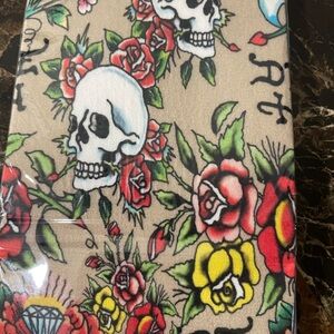 Ed Hardy Skull and Roses Scarf - Multicolor nylons.Small.New.